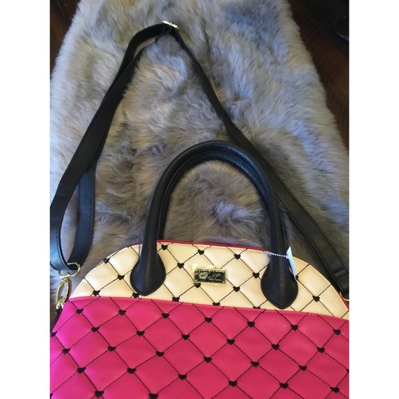Betsey Johnson Fuchsia Pink Handbag or Crossbody Purse NWOT - Picture 10 of 11